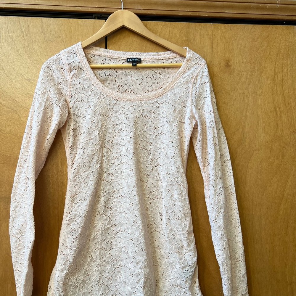 EXPRESS - Long Sleeved Peach Blouse - Women's Size S